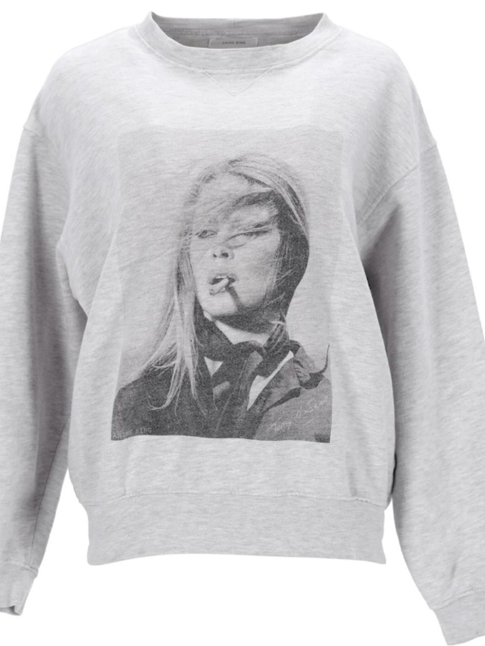 Anine Bing Light Gray Crewneck Sweatshirt